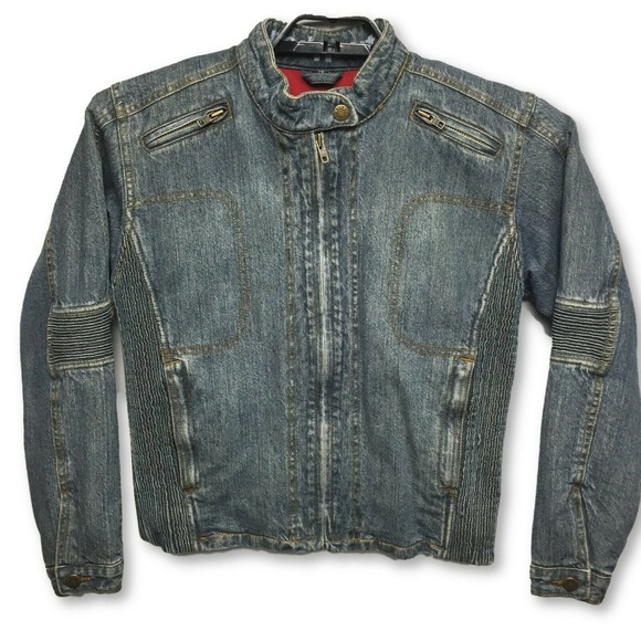 women's denim motorcycle jackets